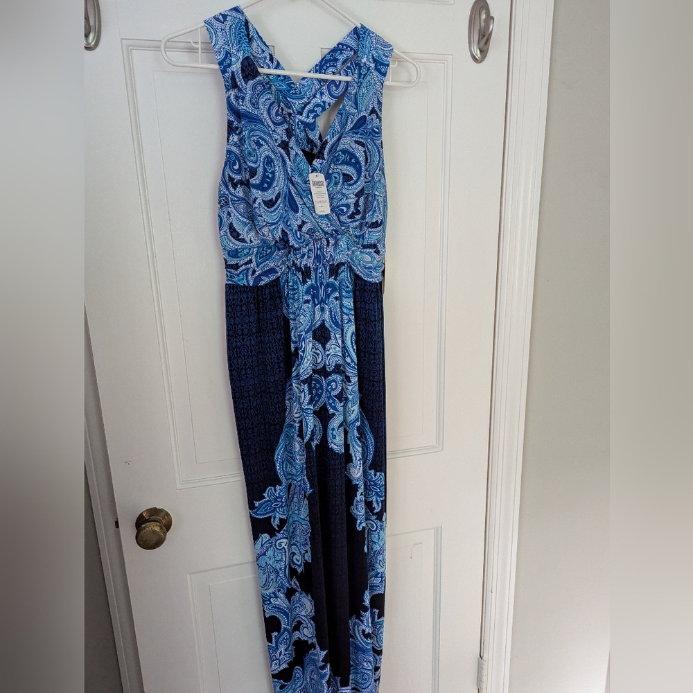 Soma cross back sleeveless maxi blue size L